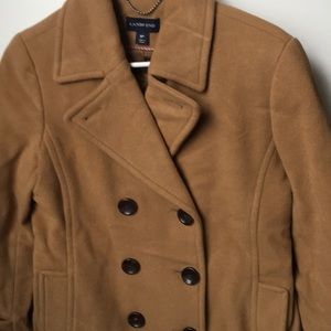 Wool pea coat, Lands’ End